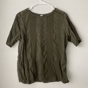 NWOT Old Navy Olive Lattice Shirt